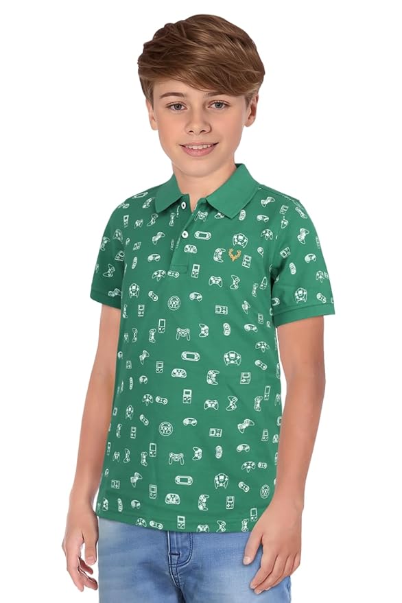 Allen Solly Boy's Polka Dots Regular Fit T-Shirt