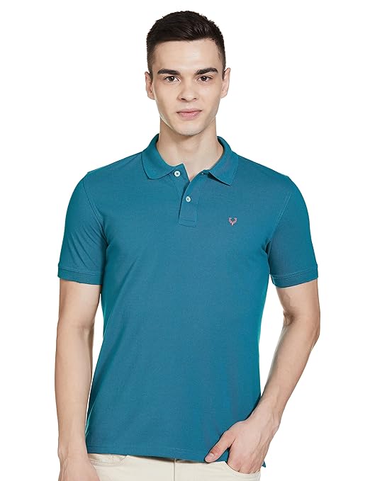 Allen Solly Mens Solid Regular Fit Polo