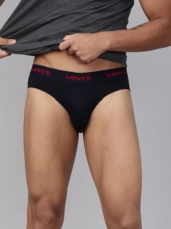 Levi's Style 009 Neo Brief for Men with Contoured Double Pouch, Tag Free Comfort & Smartskin Technology (Pack of 2)