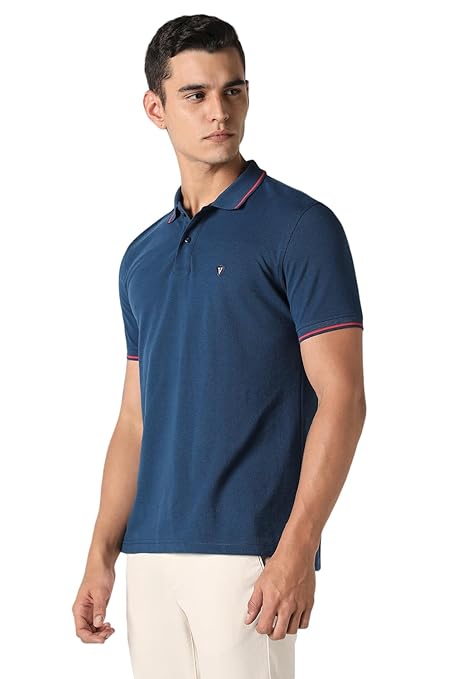 Van Heusen Mens Solid Polo T Shirt1