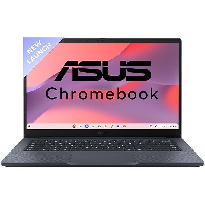 ASUS Chromebook CX1405, Intel Celeron N4500, 8GB RAM, 128GB, FHD 14"(35.56cm), Chrome OS, Quiet Blue, 1.4Kg, CX1405CKA-S60394, Intel UHD ग्राफिक्स, 42WHrs, पातळ आणि हलका लॅपटॉप