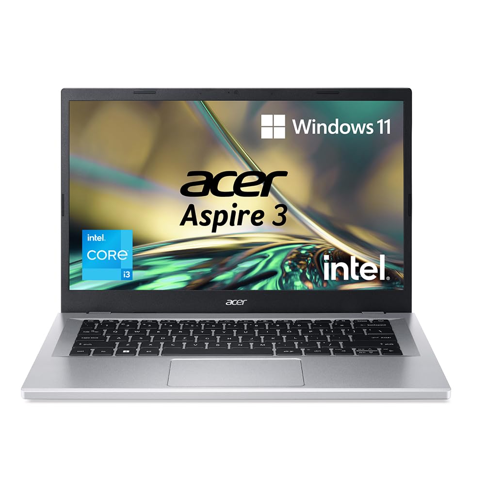 Acer Aspire 3 14 Intel Core i3 N305 8-core Processor (8 GB/ 512 GB SSD/Windows 11 Home/MS Office) Pure Silver, A314-36M, 35.56 cm (14") Full HD Display Laptop